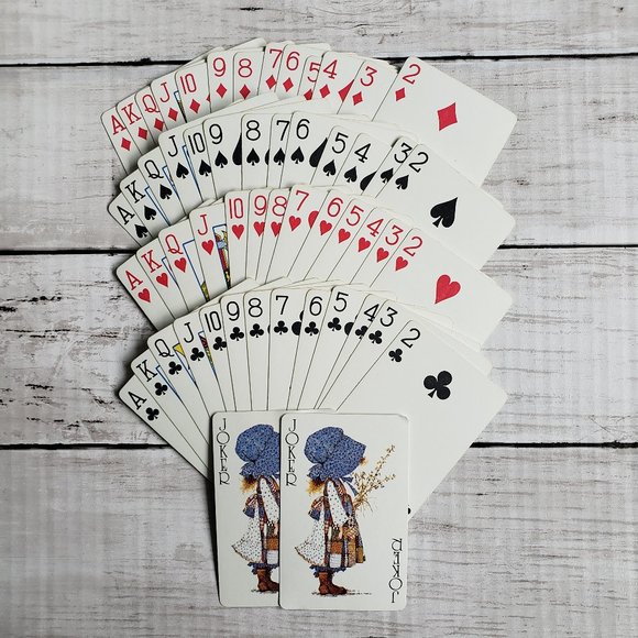 HOLLY HOBBIE Vintage Playing Cards - Complete w/2 Decks, 1 unused still sealed - Picture 7 of 10